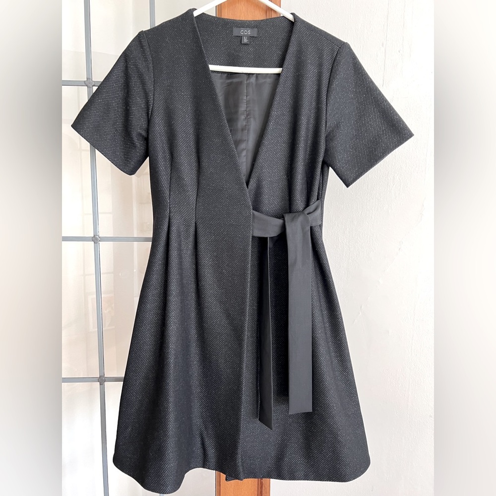 COS wool blend wrap dress Size 6